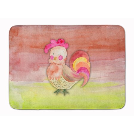 Carolines Treasures Rooster Watercolor Machine Washable Memory Foam Mat BB7417RUG